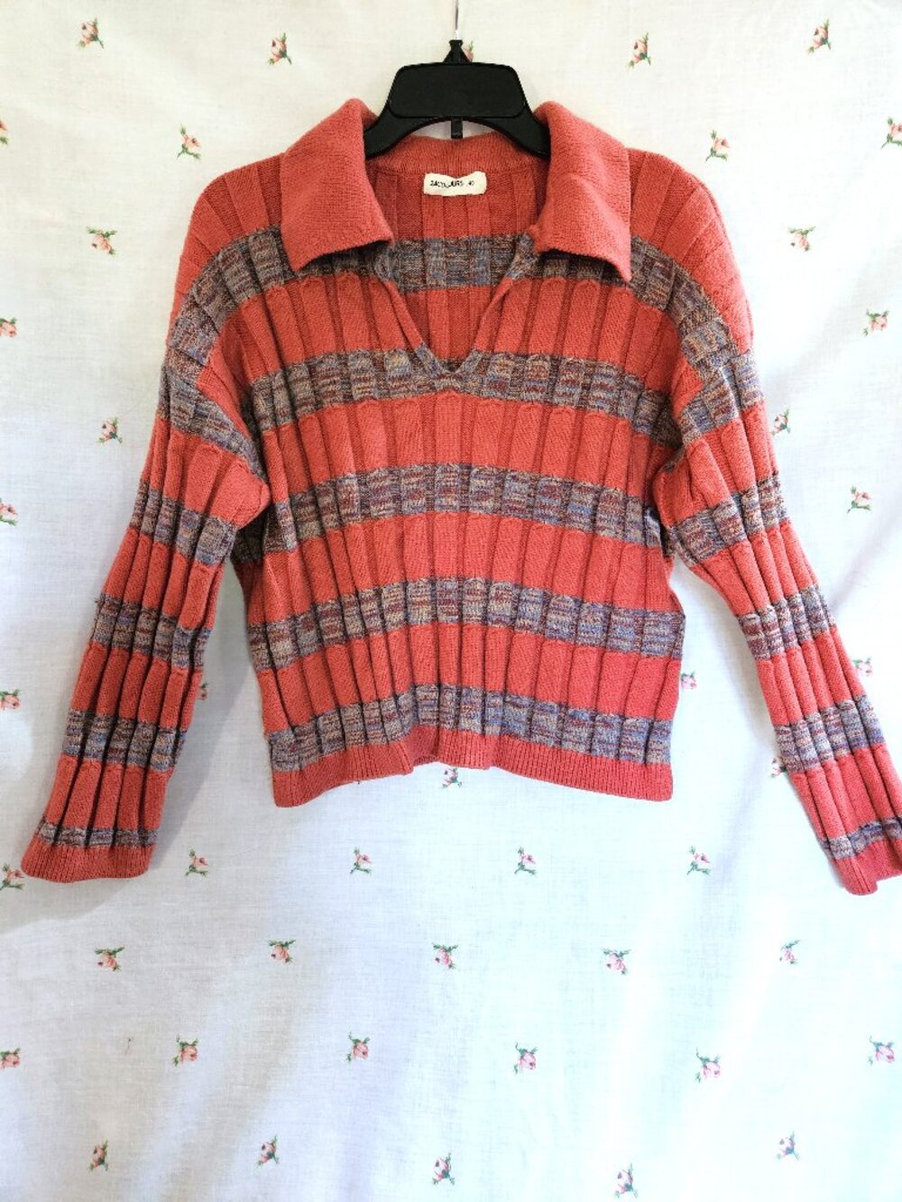 Size L 24 Colours Cropped Striped Sweater